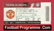 Manchester United v Newcastle United 2008 – Ticket Man Utd