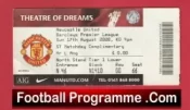Manchester United v Newcastle United 2008 – Ticket Man Utd