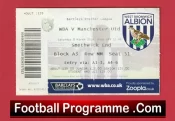 West Bromwich Albion v Manchester United 2014 – WBA Ticket