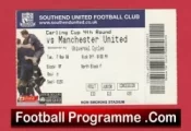 Southend United v Manchester United 2006 – Football Ticket