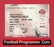 Sunderland v Manchester United 2005 – Match Ticket