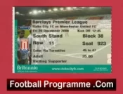 Stoke City v Manchester United 2008 – Football Ticket
