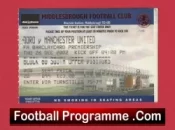 Middlesbrough v Manchester United 2002 – Match Ticket