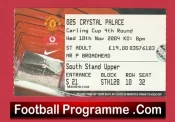 Manchester United v Crystal Palace 2004 – League Cup Football Ticket
