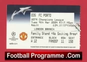 Manchester United v Porto FC 2004 – Match Ticket