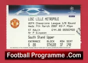 Manchester United v Lille 2007 – Football Ticket