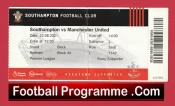 Southampton v Manchester United 2021 – Match Ticket