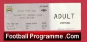 Manchester City v Manchester United 2010 – Match Ticket