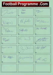 England Youth Team Sheet Multi Signed Autographed 2000