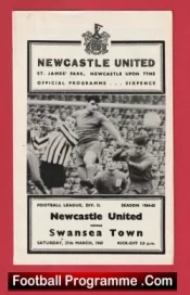 Newcastle United v Swansea Town 1965