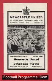 Newcastle United v Swansea Town 1965