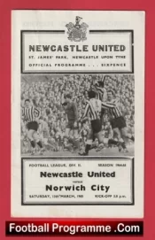 Newcastle United v Norwich City 1965