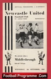 Newcastle United v Middlesbrough 1963