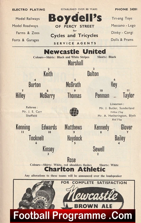 Newcastle United v Charlton Athletic 1963 - Image 3