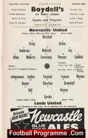 Newcastle United v Leeds United 1964