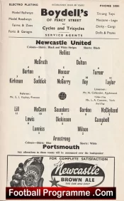 Newcastle United v Portsmouth 1963