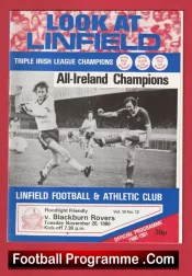 Linfield v Blackburn Rovers 1980 – Friendly Match Ireland