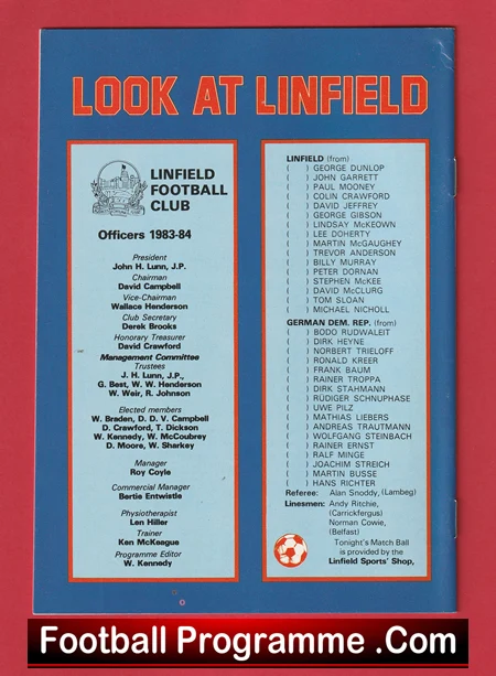 Linfield v Germany 1984 - International Friendly Match Ireland - Image 3