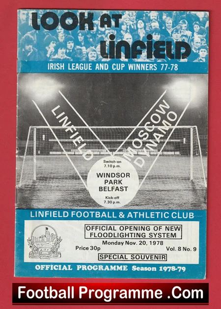 Linfield v Moscow Dynamo 1978 - Opening New Floodlights - Image 2