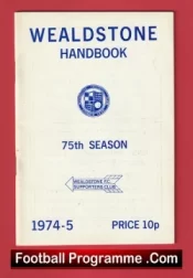Wealdstone Football Club Official Handbook 1974 – 1975