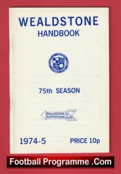 Wealdstone Football Club Official Handbook 1974 – 1975