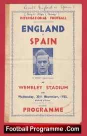 England v Spain 1955 – Souvenir Pirate Programme