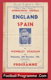 England v Spain 1955 – Souvenir Pirate Programme