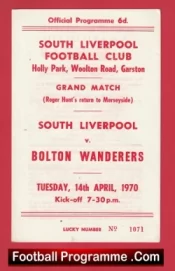 South Liverpool v Bolton Wanderers 1970 – Roger Hunt Returns