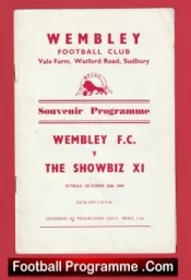 Wembley v Showbiz X1 1969 – Dennis Waterman + David Frost