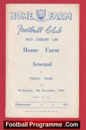 Home Farm v  Arsenal 1959 – Youth Exhibition Match Ireland