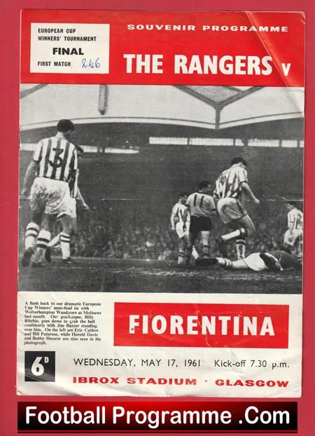 Glasgow Rangers v Fiorentina 1961 - European Cup Winners Cup final - Image 2