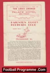 Paignton Rugby v Bristol Aero Club 1950 – Old Rugby Programme