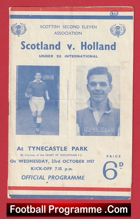 Scotland v Holland 1957 - Under 23s at Tynecastle Park Hearts - Image 2