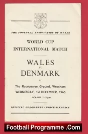 Wales v Denmark 1965 – World Cup at Wrexham