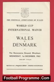 Wales v Denmark 1965 – World Cup at Wrexham