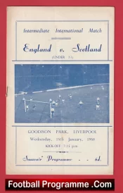England v Scotland 1958 – Under 23’s at Goodison Park Everton