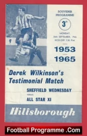 Derek Wilkinson Testimonial Benefit Match Sheffield Wednesday 1966