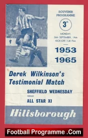 Derek Wilkinson Testimonial Benefit Match Sheffield Wednesday 1966