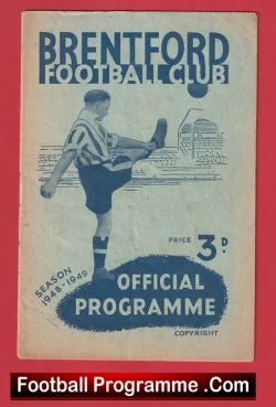  Brentford v Chesterfield 1948 - 1940's Programme Football Programme .COM Football Programmes Memorabilia