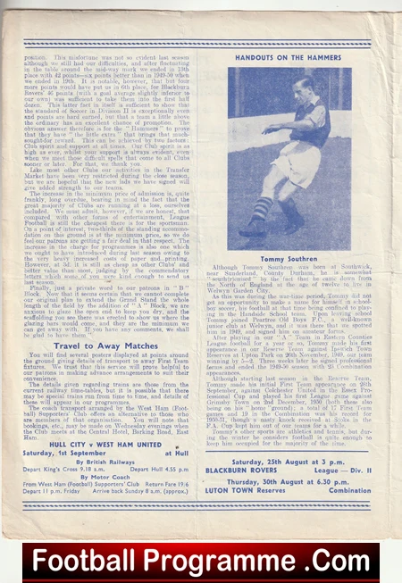 West Ham United v Bury 1951 - 1950s - Image 3