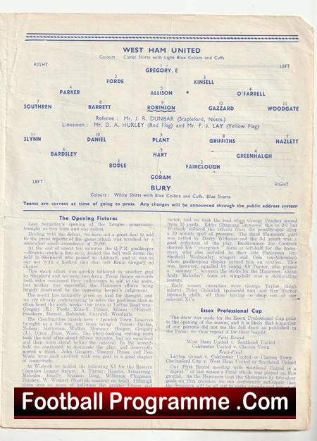 West Ham United v Bury 1951 - 1950s - Image 4
