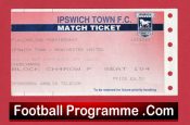 Ipswich Town v Manchester United 1994 – Match Ticket