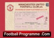 Ipswich Town v Manchester United 1995 – Football Ticket