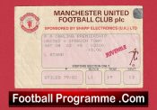 Ipswich Town v Manchester United 1995 – Football Ticket