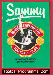 Sammy McIlroy Testimonial Benefit Match Signed Man Utd