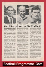 Manchester United Bobby Charlton Signed Page Plus Others 1970s