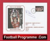 Manchester United Bryan Robson Autographed Signed FDC First Day Cover 1983