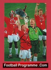 Manchester United David May Autograph Signed Man Utd