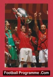 Manchester United Mikael Silvestre Autograph Signed Man Utd