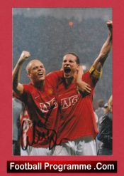 Manchester United Wes Brown Autograph Signed Man Utd